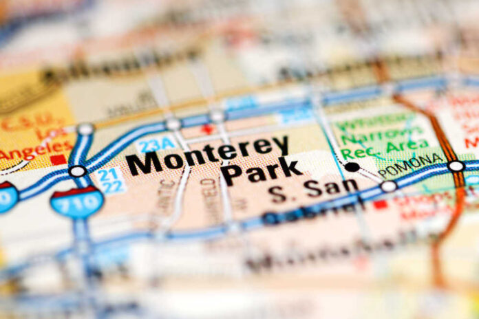 Monterey,Park.,California.,Usa,On,A,Geography,Map
