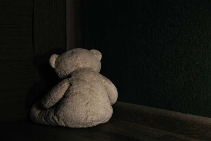 Teddy,Bear,Is,Sitting,In,The,Corner.,Child,Abuse,And