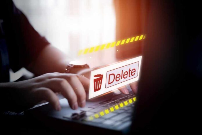 Deleting,Files,From,The,System.,Spam,Mail,,Electronic,Messages,Or