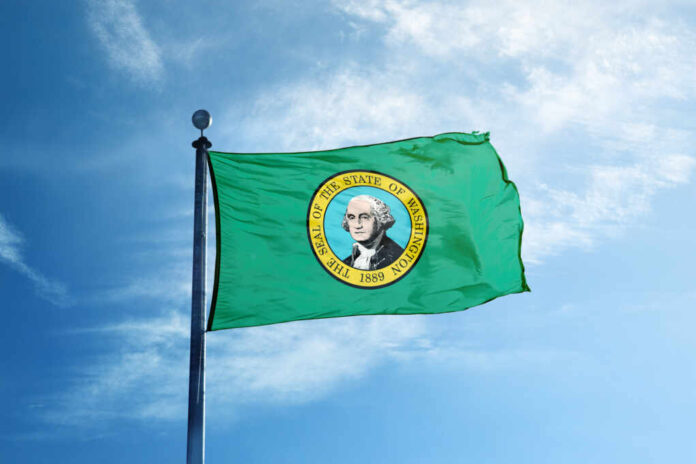 State,Of,Washington,Flag,On,The,Mast