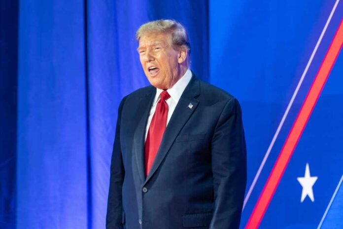 Former,President,Donald,J.,Trump,Arrives,On,Stage,During,Cpac