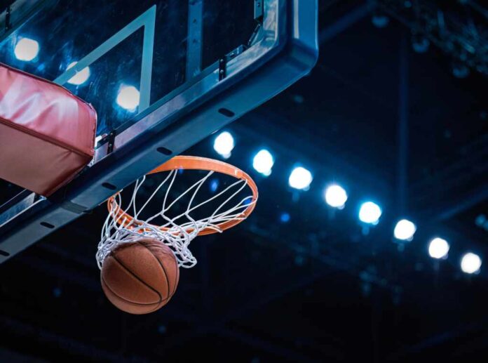 Basketball,Scoring,A,Basket,As,It,Goes,Through,The,Hoop