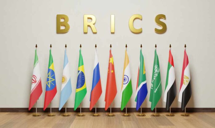 Flags,Of,Brics,Is,A,Grouping,Of,Brazil,,Russia,,India,