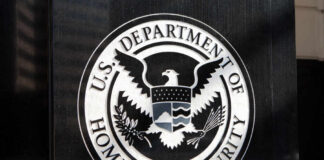 Seal of the U.S. Department of Homeland Security displayed on a building