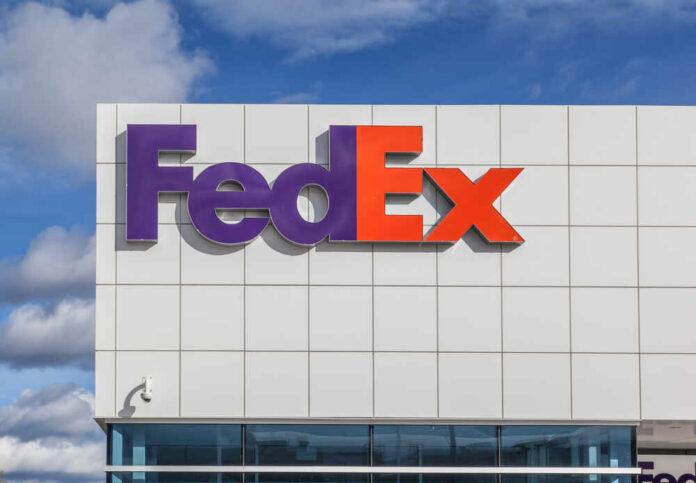 FedEx logo displayed on a building exterior
