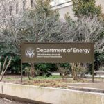 Sign for the Department of Energy outside a government building