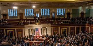 Mysterious Delay Stirs War Powers Debate House chamber with lawmakers gathered for a session