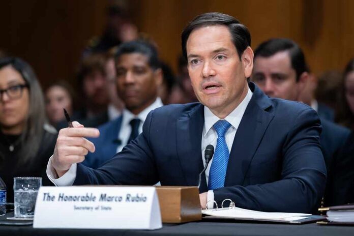 Washington,,Dc,,United,States,-,May,20,,2025:,Secretary,Marco A public official speaking during a Senate hearing