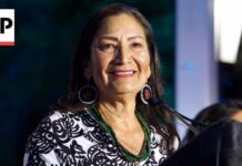 Deb Haaland speaks after winning Democratic nomination for New Mexico governor