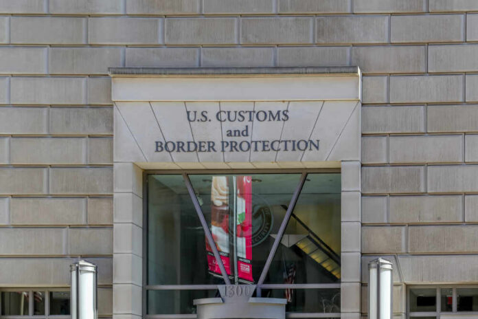 Washington,D.c.,,Usa,-,March,1,,2020:,U.s.,Customs,And Facade of the U.S. Customs and Border Protection building with signage