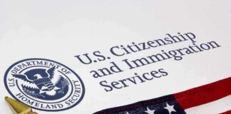 ICE Traffic Stop Authority Restored U.S. Citizenship and Immigration Services document with American flag