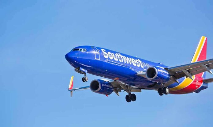 shutterstock_1014513529 Southwest Airlines jet preparing to land