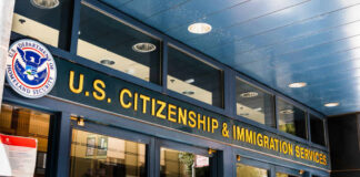 Green Card Rules Face Major Overhaul Entrance of the U.S. Citizenship and Immigration Services office with signage
