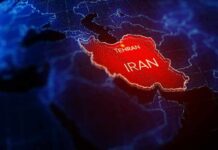 How Far Will This War Go? Iran highlighted on a digital map