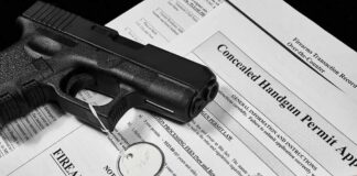 Handgun on concealed carry permit application