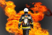 Oregon Wildfire Claims Another Firefighter’s Life Firefighter in protective gear facing large flames