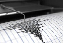 Powerful Quake Rattles Four Nations Seismograph needle recording earthquake waves on paper