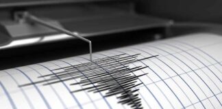 Powerful Quake Rattles Four Nations Seismograph needle recording earthquake waves on paper