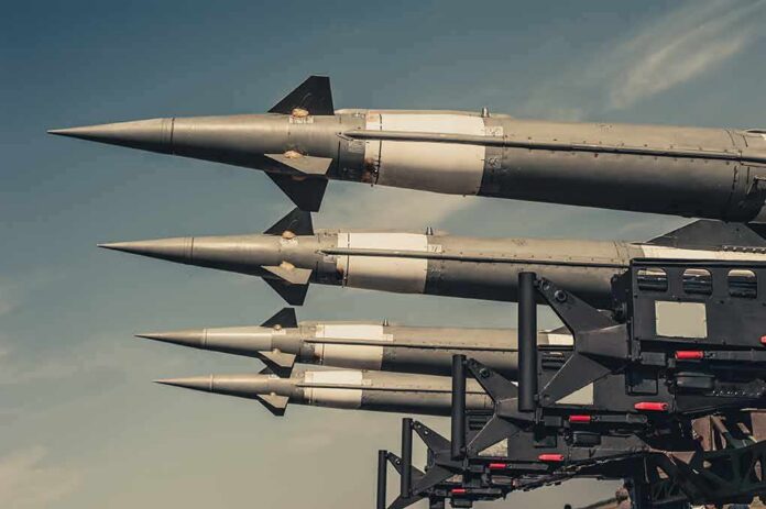 shutterstock_514931605 missiles mounted on a launcher