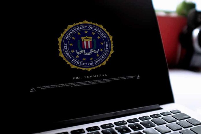 shutterstock_1562734477 Laptop screen displaying FBI seal