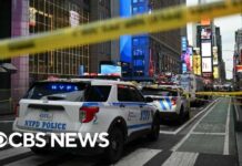 Knife Attack Shatters Times Square Calm New York City police shoot woman accused of stabbing 2 people in Times Square