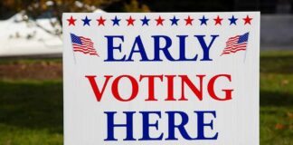 Early Votes Drop – Power In Washington Up For Grabs Early voting sign on a lawn