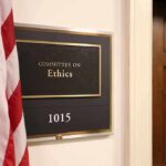 Office sign for Committee on Ethics with room number 1015