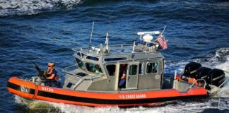 War At Sea: Suspects Killed, Evidence Withheld U.S. Coast Guard patrol boat speeding on open water