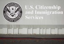 Ilhan Omar Probe Takes Dark Turn USCIS building sign with DHS seal