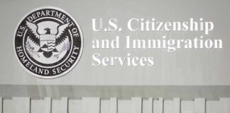 Ilhan Omar Probe Takes Dark Turn USCIS building sign with DHS seal