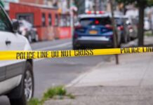 Mom’s Call Sparks Grim NYPD Discovery Police tape cordons off a city street