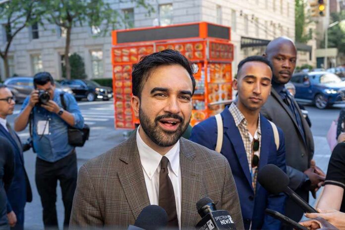New,York,City,Mayor,Zohran,Mamdani,Speaks,To,Media,After Zohran Mamdani speaking to reporters on a city sidewalk