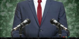 Brotherhood Question Detonates Senate Fight speaker at podium with microphones